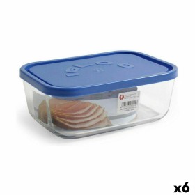 Lunchbox Borgonovo Blau rechteckig 2,3 L (6 Stück)