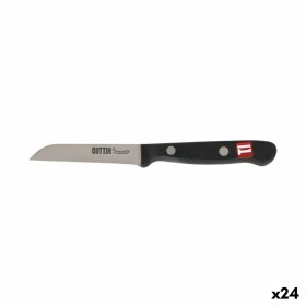 Cuchillo Pelador Quttin Sybarite Negro Plateado 8 cm (24