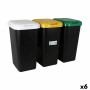 Cubo de Basura para Reciclaje Tontarelli Amarillo Blanco Verde