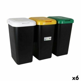 Cubo de Basura para Reciclaje Tontarelli Amarillo Blanco Verde