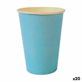 Set de Vasos Algon Desechables Cartón Azul 20 Piezas 220 ml (20