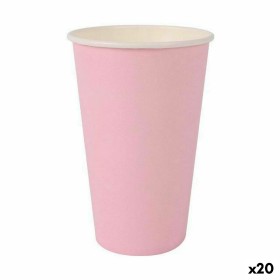 Set de Vasos Algon Desechables Cartón Rosa 10 Piezas 330 ml (20