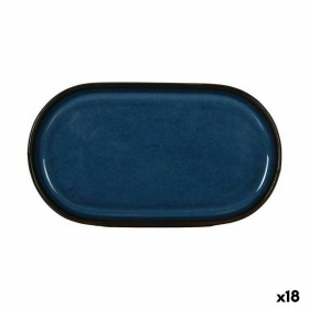 Tablett für Snacks La Mediterránea Chester Blau Oval 20 x 11 x