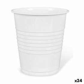 Set de vasos reutilizables Algon Café Blanco Plástico 25 Piezas