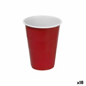 Set de vasos reutilizables Algon Plástico Rojo 10 Piezas 450 ml