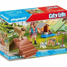 Playset Playmobil City Life Perro Entrenamiento 70676 (37 pcs)