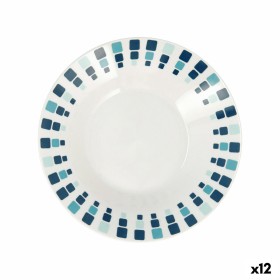 Assiette creuse Quid Simetric Bleu Céramique 20 cm (12 Unités)
