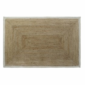 Carpet DKD Home Decor Scandi Polyester Cotton White Light brown