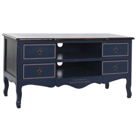 TV furniture DKD Home Decor Brown Navy Blue Paolownia wood 120
