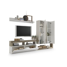 Mueble de TV DKD Home Decor Blanco Metal Aluminio Madera MDF