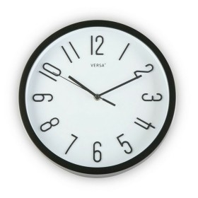 Reloj de Pared Versa Negro Plástico Fusion 4,6 x 30 x 30 cm (Ø