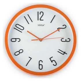 Reloj de Pared Versa Multicolor Naranja Plástico Fusion 4,6 x