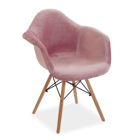 Chair with Armrests Versa Pink Wood polypropylene 64 x 82 x 61