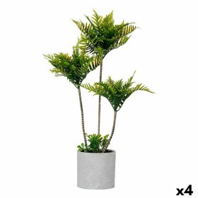 Planta Decorativa Palmera 20 x 70 x 20 cm Gris Cemento Verde