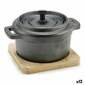 Saucepan Brown Black Bamboo Forged steel 13 x 10 x 8,5 cm (12