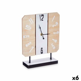 Reloj de Mesa Blanco Metal Madera MDF 22 x 28 x 7 cm (6
