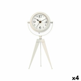 Reloj de Mesa Trípode Blanco Metal 12 x 30 x 12 cm (4 Unidades)