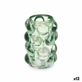 Portavelas Microesferas Verde Cristal 8,4 x 12,5 x 8,4 cm (12