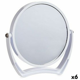 Espejo de Aumento Blanco Cristal Plástico 19 x 18,7 x 2 cm (6