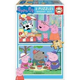 Set de 2 Puzzles Peppa Pig Cosy corner 25 Piezas 26 x 18 cm