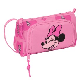 Estuche Escolar con Accesorios Minnie Mouse Loving Rosa 20 x 11