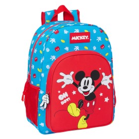 Mochila Escolar Mickey Mouse Clubhouse Fantastic Azul Rojo 33 x