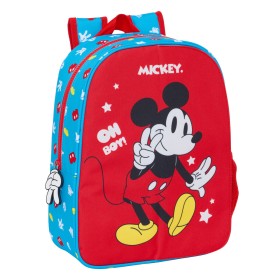 Mochila Escolar Mickey Mouse Clubhouse Fantastic Azul Rojo 26 x