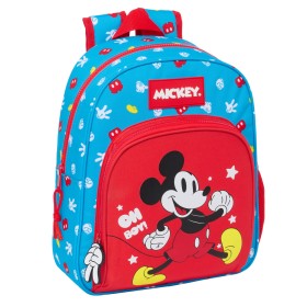 Mochila Escolar Mickey Mouse Clubhouse Fantastic Azul Rojo 28 x