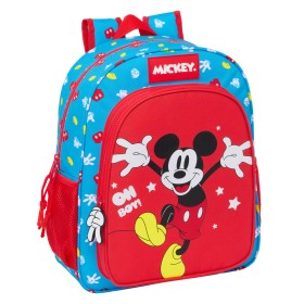 Mochila Escolar Mickey Mouse Clubhouse Fantastic Azul Rojo 32 X