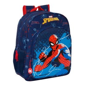 Mochila Escolar Spider-Man Neon Azul marino 32 X 38 X 12 cm