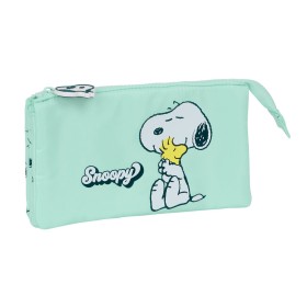 Triple Carry-all Snoopy Groovy Green 22 x 12 x 3 cm