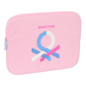 Funda para Portátil Benetton Pink Rosa 15,6'' 39,5 x 27,5 x 3,5
