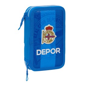 Double Pencil Case R. C. Deportivo de La Coruña Blue 12.