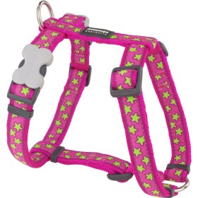 Arnés para Perro Red Dingo STYLE STARS LIME ON HOT PINK 36-54