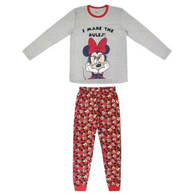 Pijama Minnie Mouse Mulher Cinzento (Adultos)