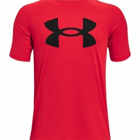 Child's Short Sleeve T-Shirt Under Armour Tech Big Logo Red