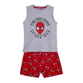 Pijama de Verão Spiderman Cinzento