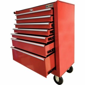 Tool cart Defpro Red With key Metal 7 drawers