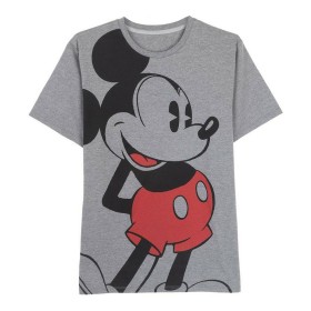 Camiseta de Manga Corta Hombre Mickey Mouse Gris Gris oscuro