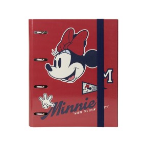 Ring binder Minnie Mouse A4 Red (26 x 32 x 4 cm)