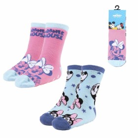 Non-slip Socks Minnie Mouse Multicolour 2 Units