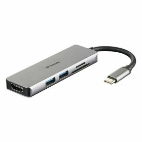 Hub USB C D-Link DUB-M530 4K Ultra HD Gris