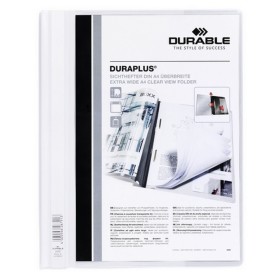 Portadocumentos Durable Duraplus Blanco Transparente A4 25