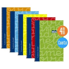 Set de Cuadernos Lamela Multicolor Cuarto 5 Piezas 80 Hojas
