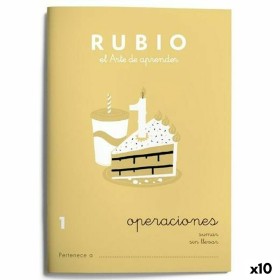 Cuaderno de matemáticas Rubio Nº1 A5 Español 20 Hojas (10