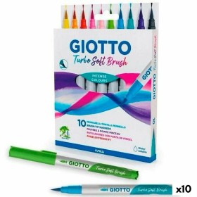 Set de Rotuladores Giotto Turbo Soft Brush Multicolor (10