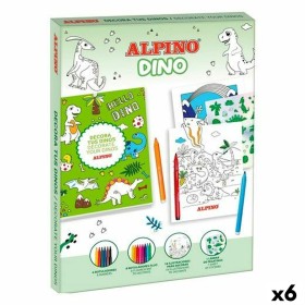 Pictures to colour in Alpino Dino Multicolour (6 Units)