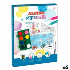 Pictures to colour in Alpino Aquarelle Multicolour (6 Units)