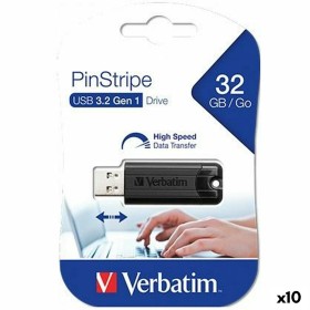 Memória USB Verbatim Pinstripe Preto 32 GB