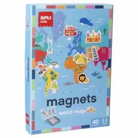 Juego Magnético Apli World Map Multicolor